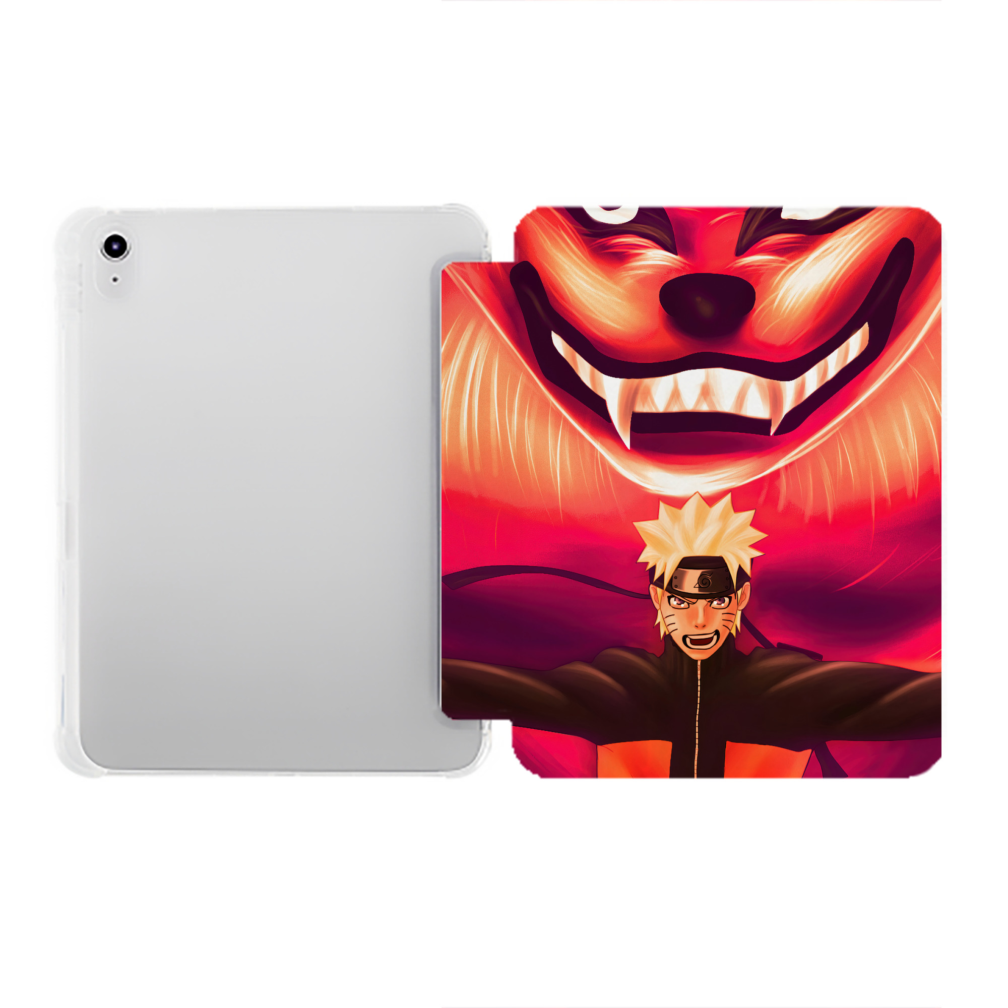 （画像用） NARUTO -ナルト- NARUTO -ナルト- 疾風伝 IPad ケース ペン収納付き 三つ折りスタンド PUレザー×シリコン 対応機種9.5/10.5/10.9インチ